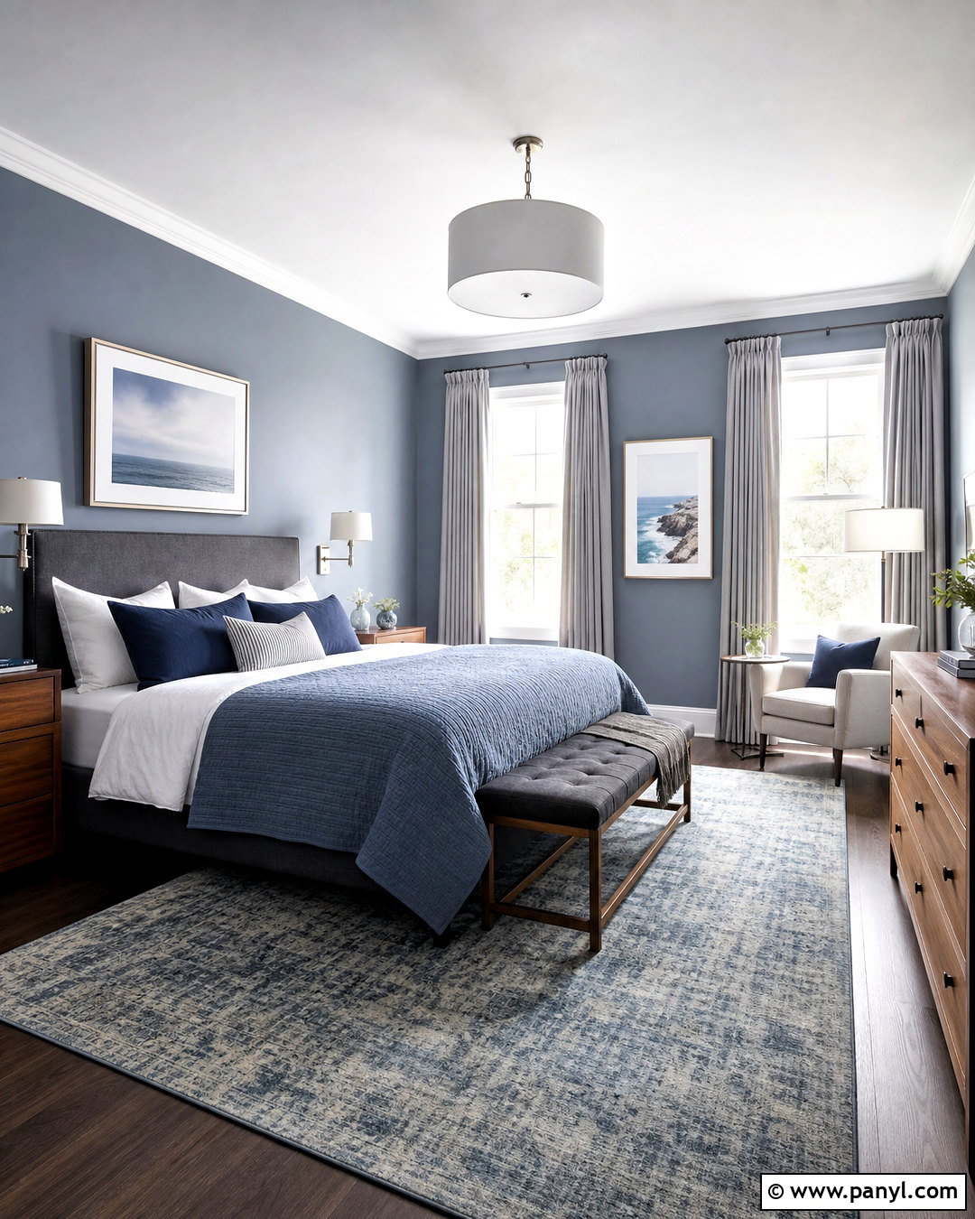 Gray And Blue Bedroom - 20 gray room decor ideas