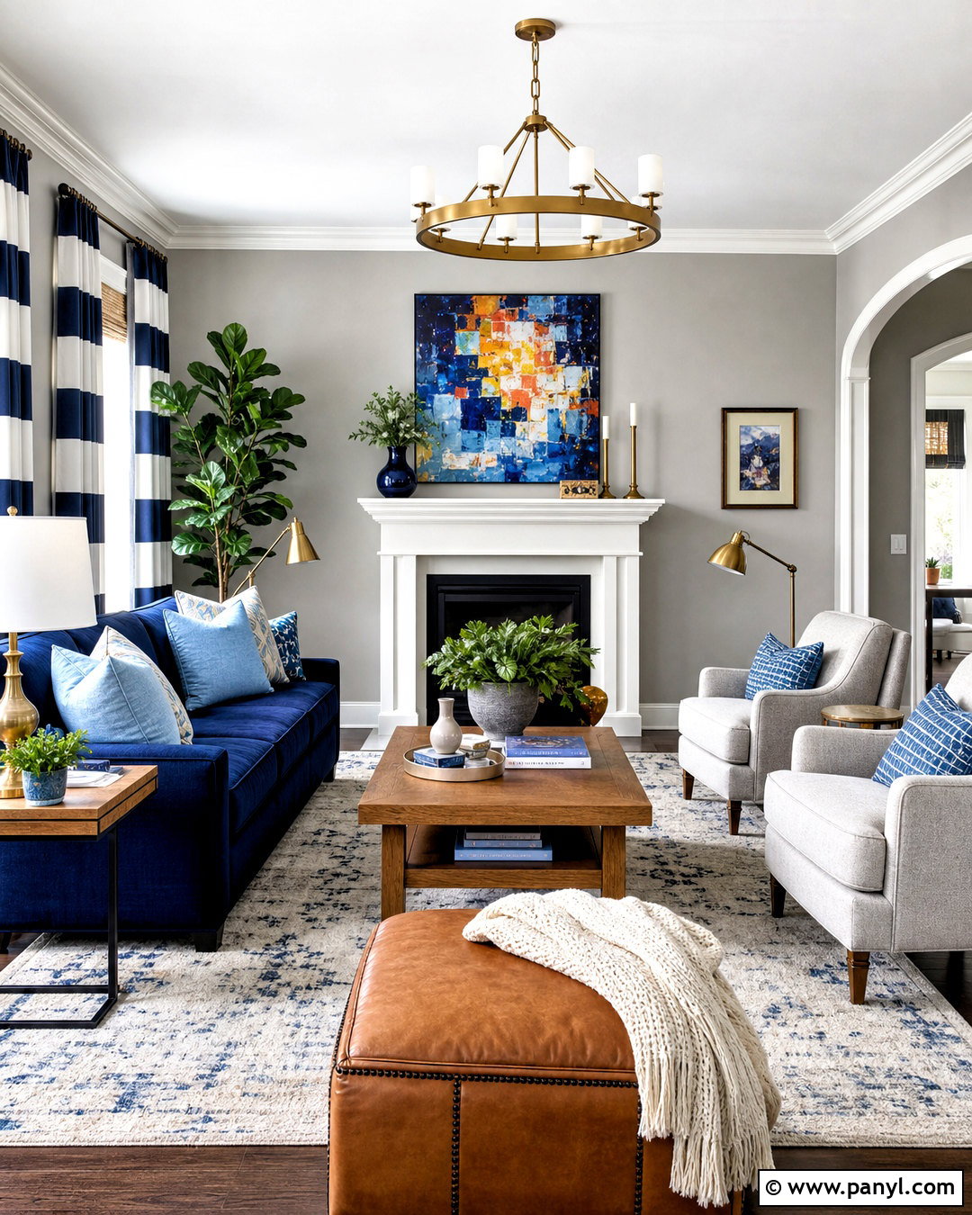 Gray And Blue Living Room - 20 gray interior design ideas