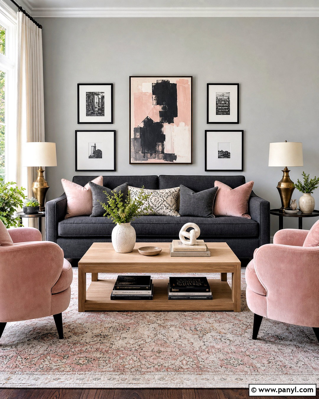Gray And Blush Pink Living Room - 20 gray color palette living room ideas