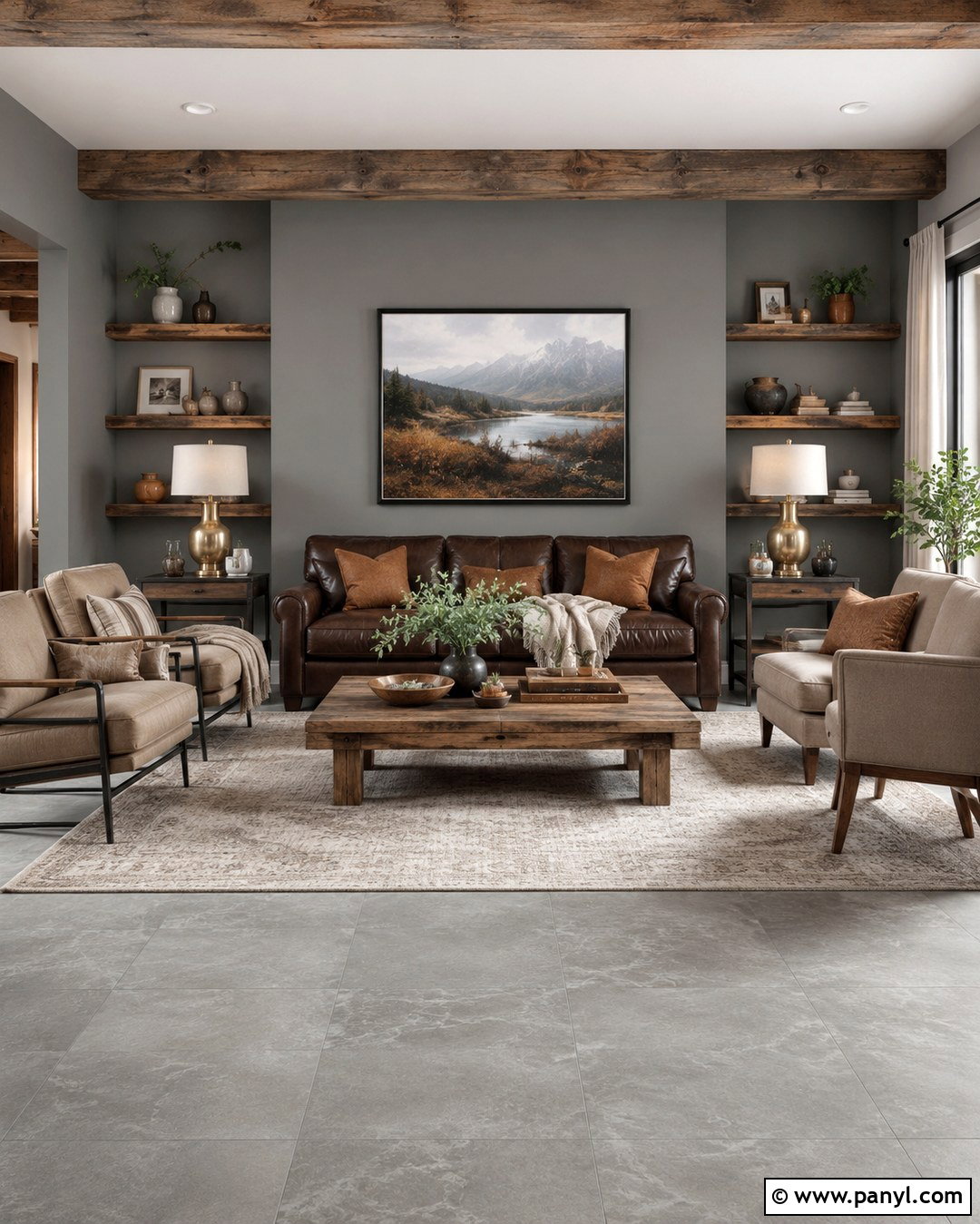 Gray And Brown Living Room - 20 Gray Walls Gray Floors