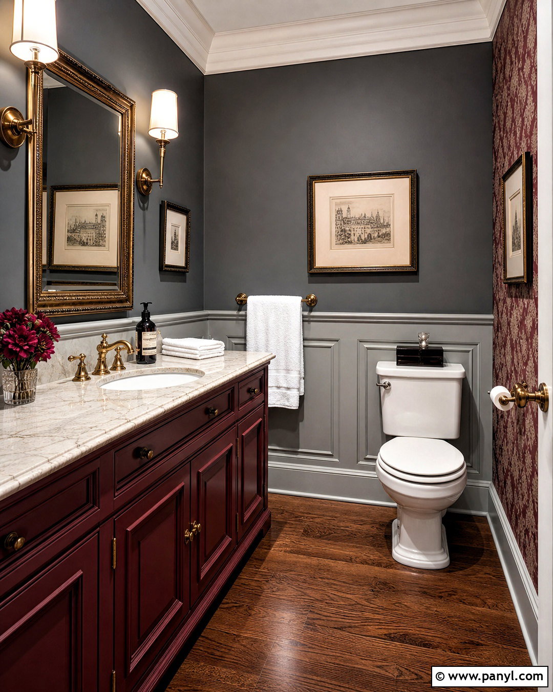 Gray And Burgundy Bathroom - 20 bathroom color schemes gray ideas