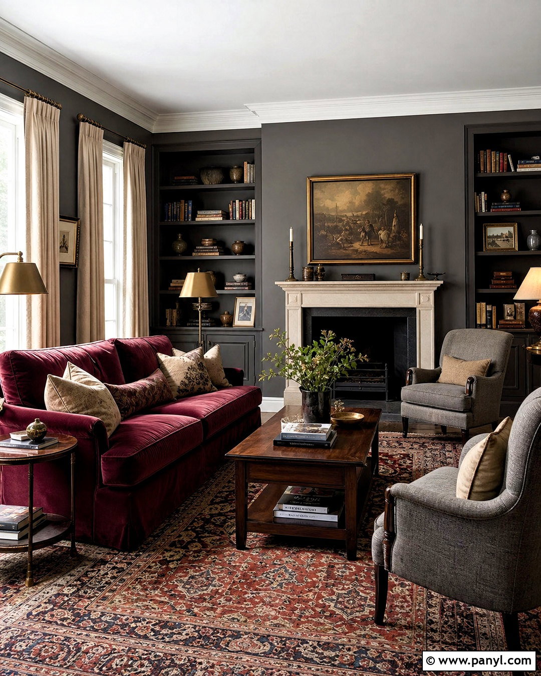 Gray And Burgundy Living Room - 20 gray color palette living room ideas