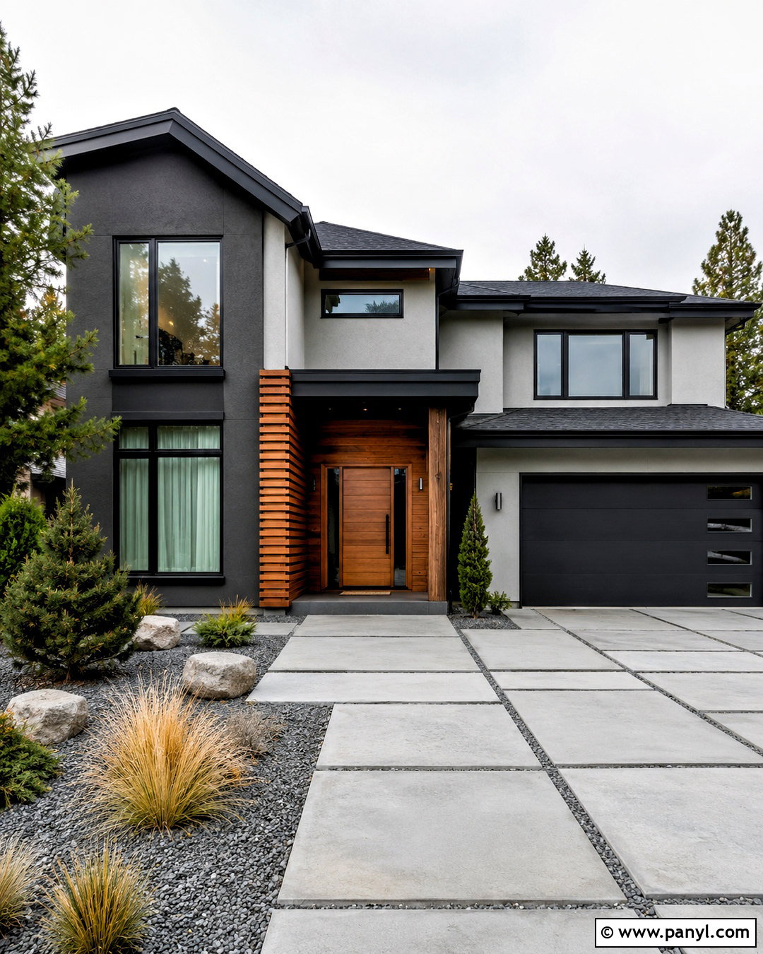 Gray And Cedar Outer Wall - 20 outer wall colour combination ideas
