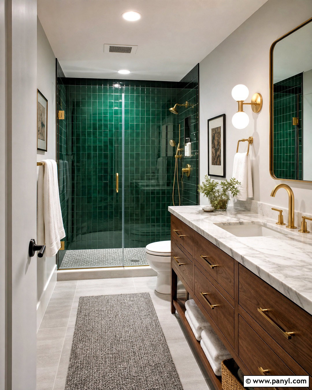 Gray And Emerald Green Bathroom - 20 bathroom color schemes gray ideas