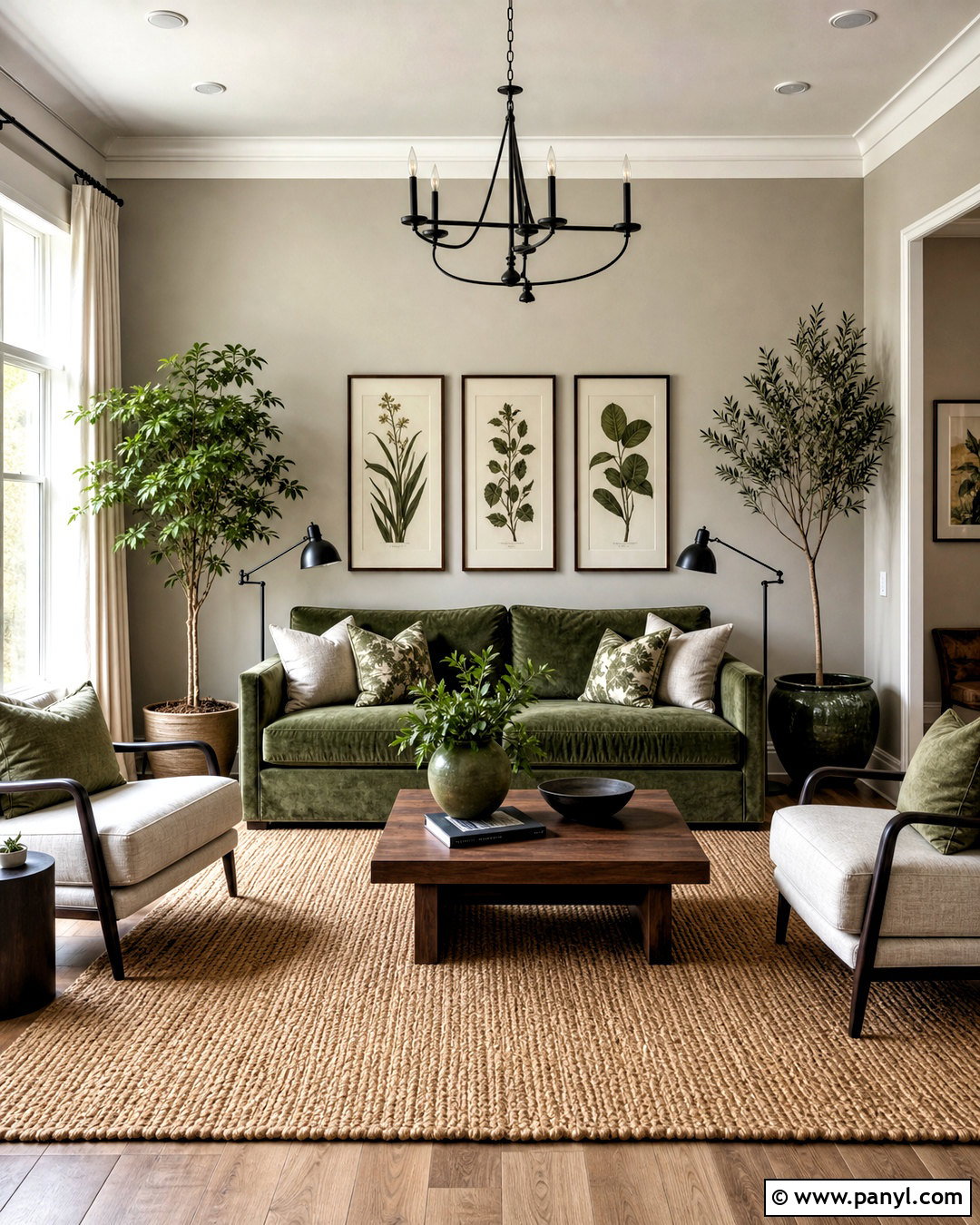 Gray And Green Living Room - 20 gray interior design ideas