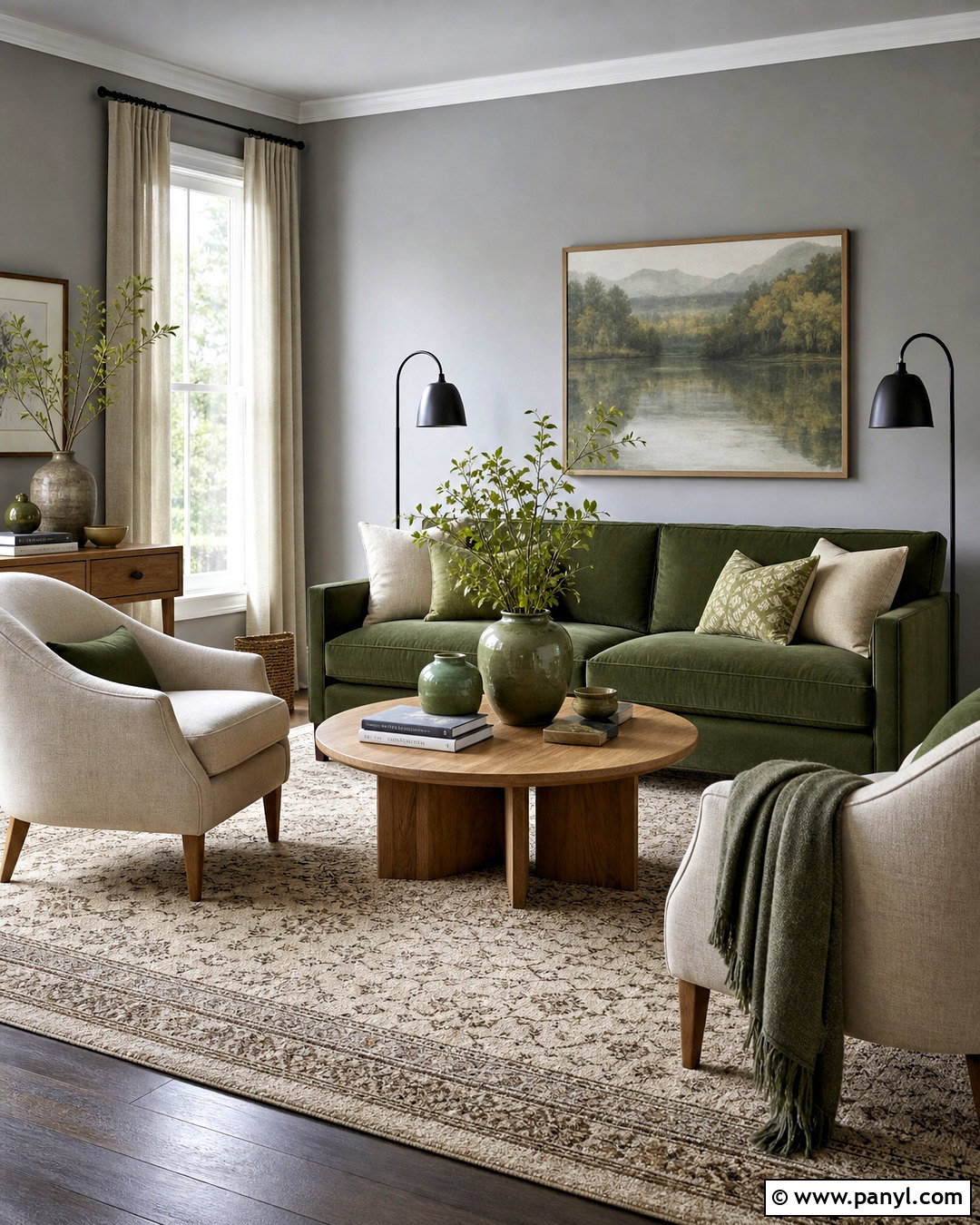 Gray And Green Living Room - 20 gray room decor ideas