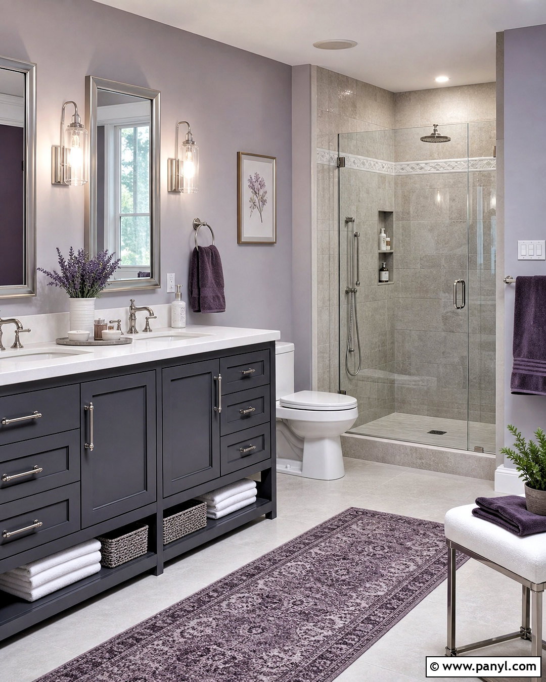 Gray And Lavender Bathroom - 20 bathroom color schemes gray ideas