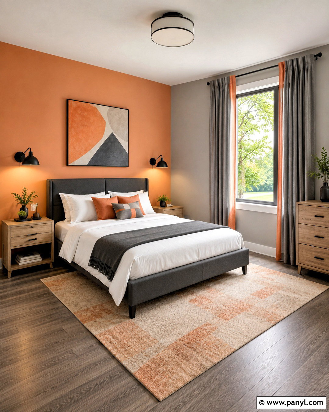 Gray And Light Orange Bedroom - 20 light orange bedroom ideas