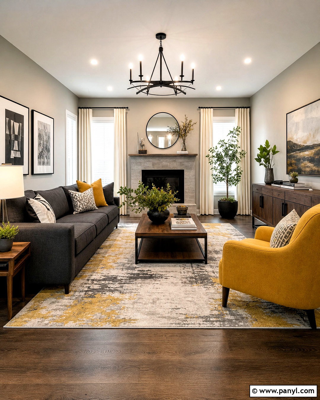 Gray And Mustard Drawing Room - 20 drawing room color combination ideas
