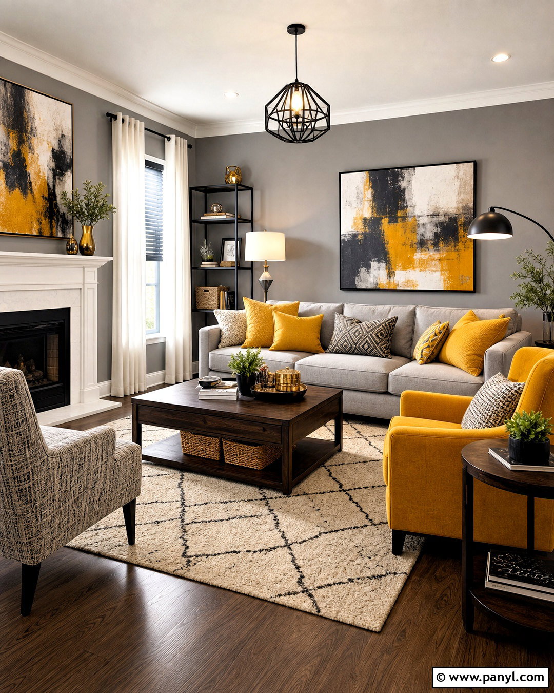 Gray And Mustard Yellow Living Room - 20 gray color palette living room ideas