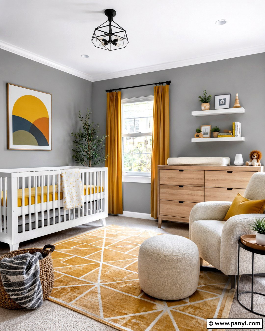 Gray And Mustard Yellow Nursery - 20 Nursery Gray Walls