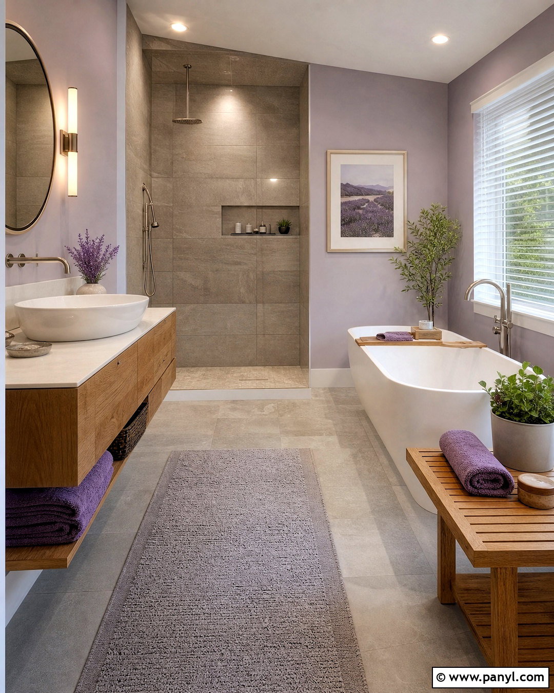 Gray And Purple Spa Bathroom - 20 gray and purple bathroom ideas