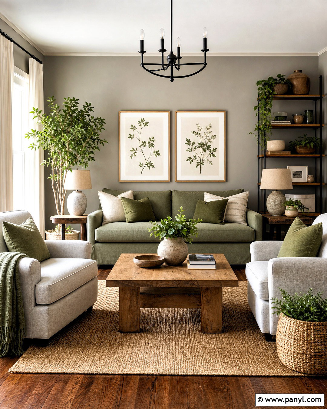 Gray And Sage Green Living Room - 20 gray color palette living room ideas