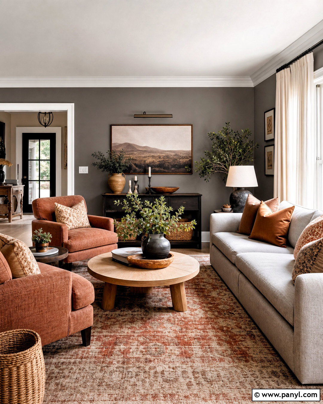 Gray And Terracotta Living Room - 20 gray color palette living room ideas
