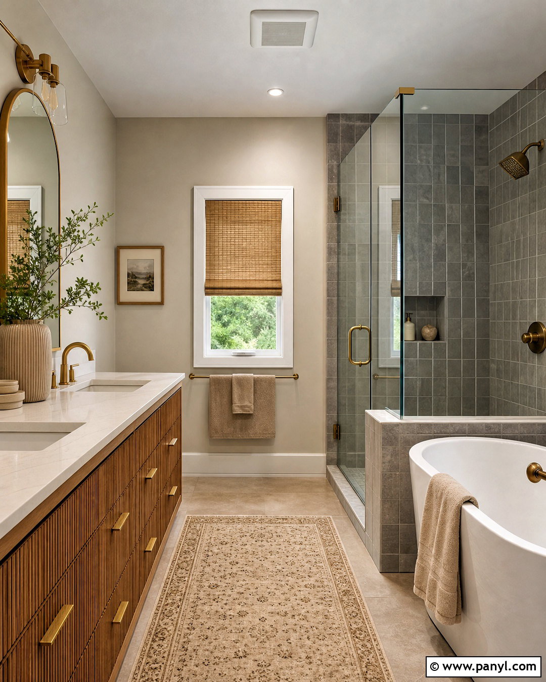 Gray And Warm Beige Bathroom - 20 bathroom color schemes gray ideas