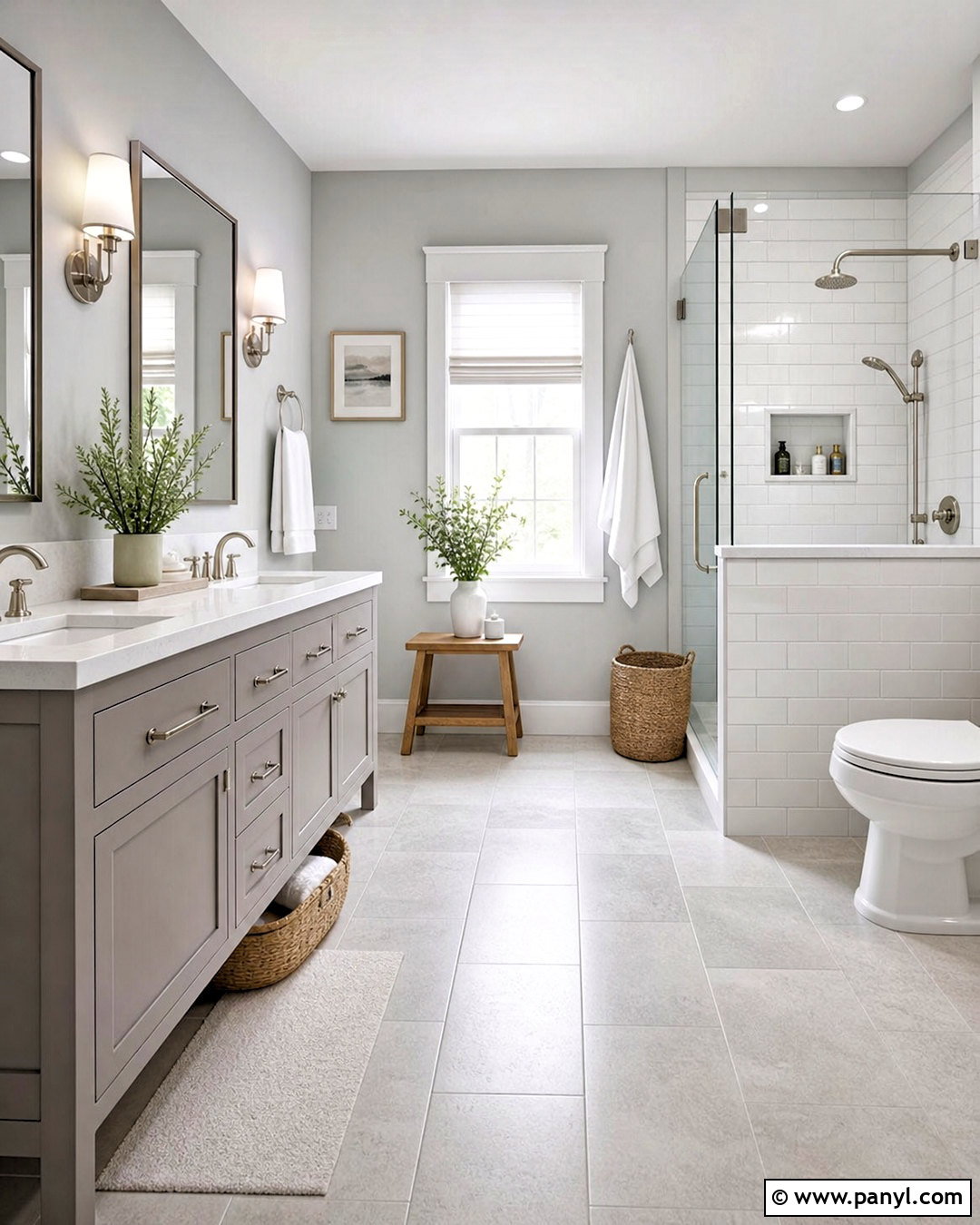 Gray And White Bathroom - 20 bathroom color schemes gray ideas