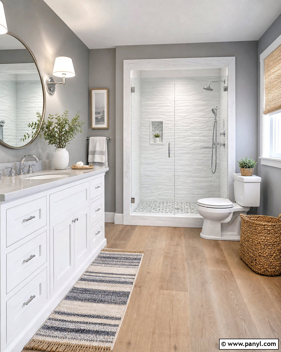 Gray And White Coastal Bathroom - 20 grey and white bathroom ideas