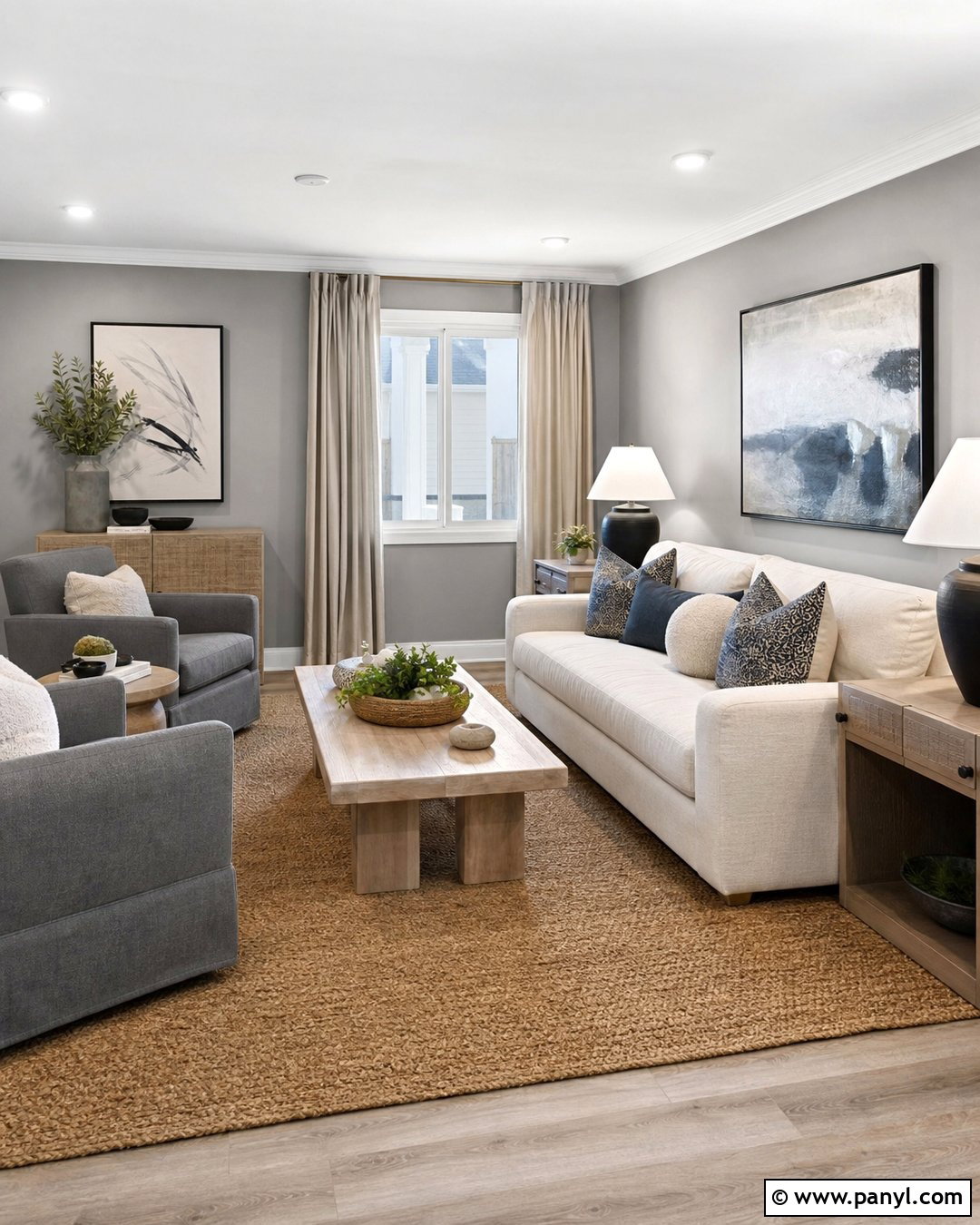 Gray And White Living Room - 30 gray wall room ideas