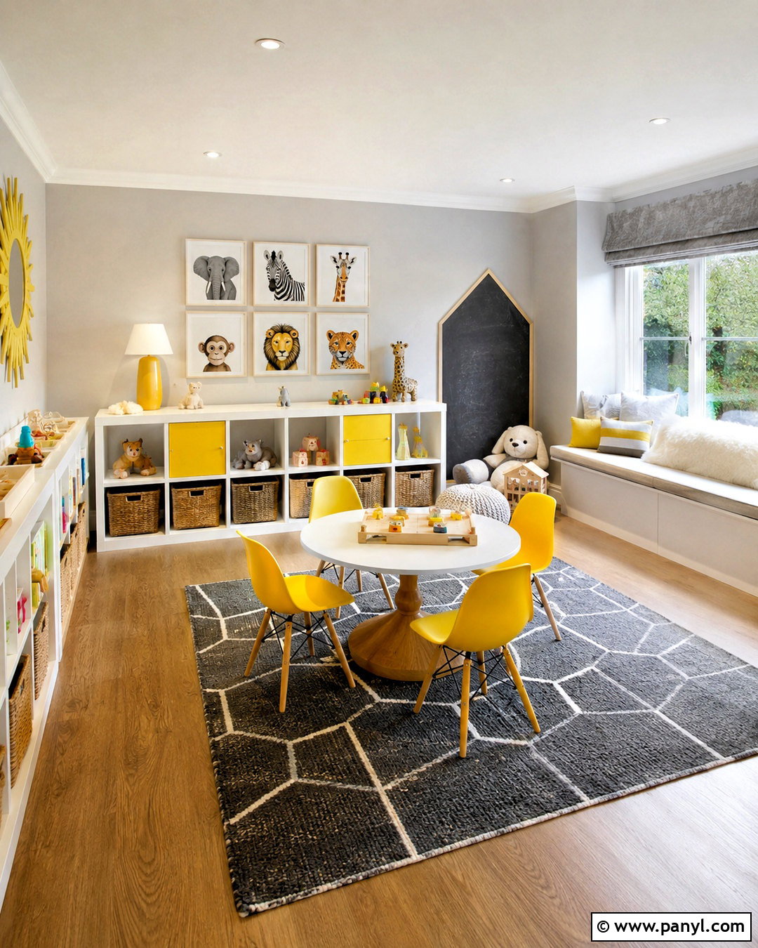 Gray And Yellow Playroom - 20 playroom color scheme ideas