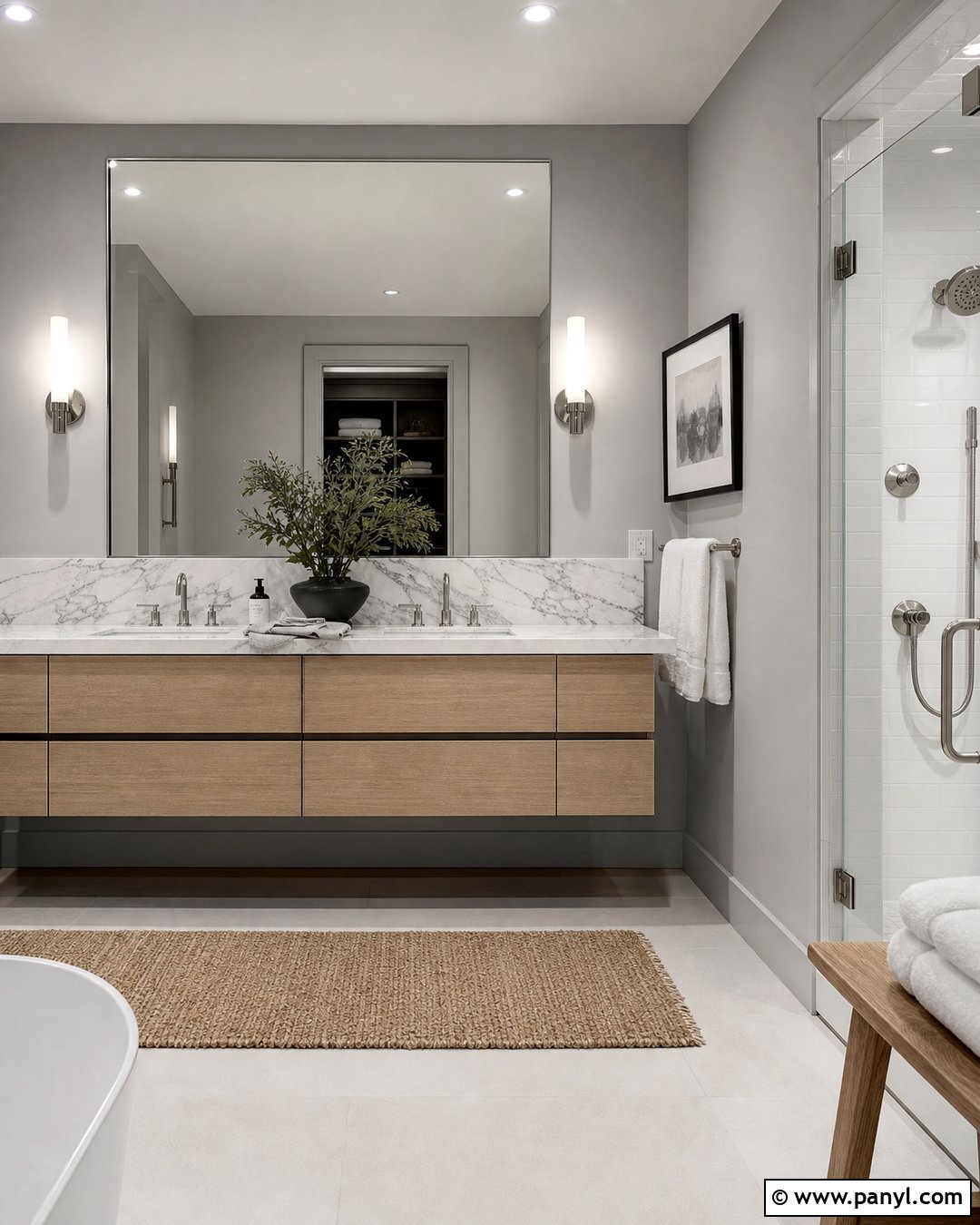 30 Gray Bathroom Walls: Spa-Like Ideas for a Calm Modern Retreat