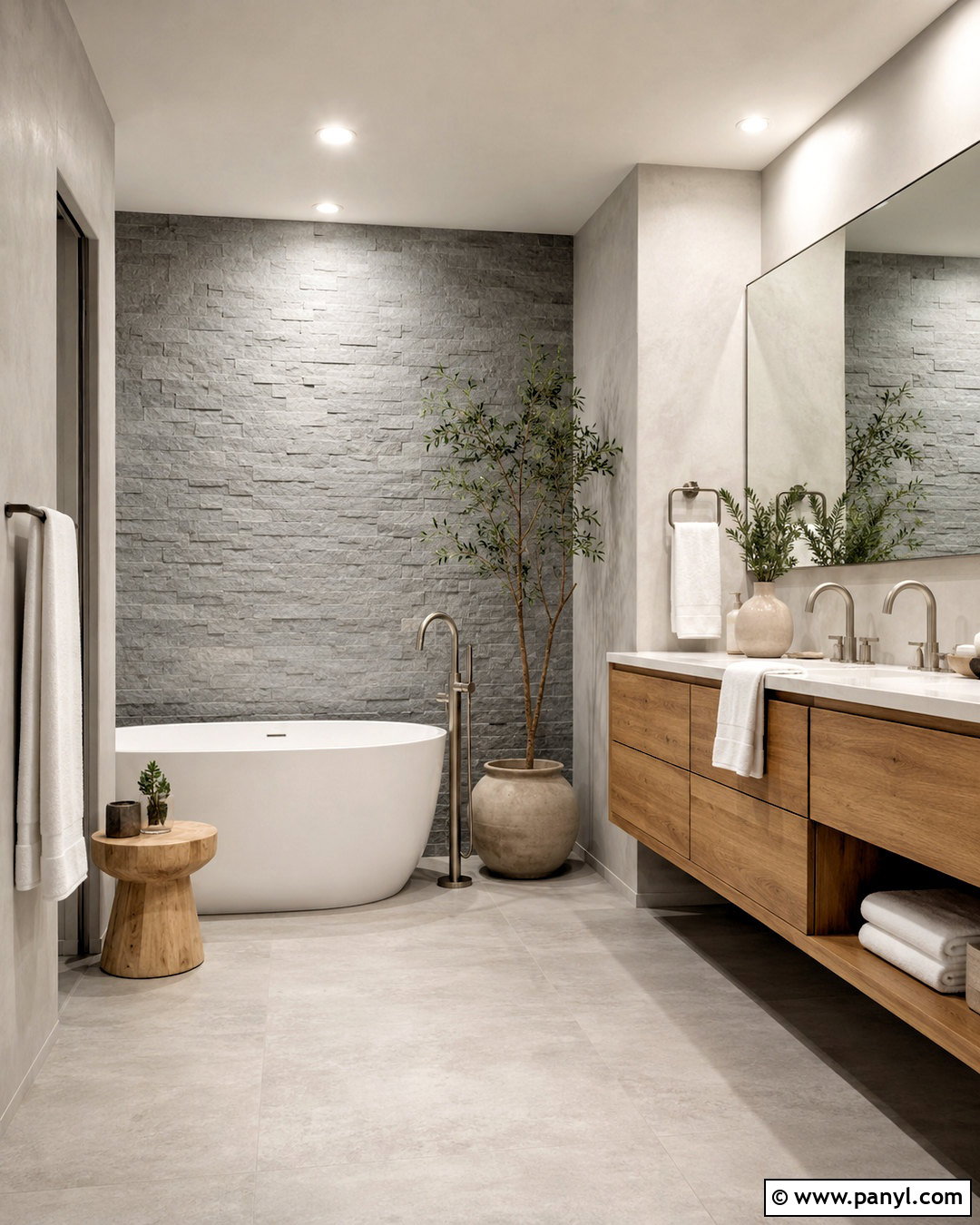 Gray Bathroom With Freestanding Tub - 20 modern gray bathroom ideas