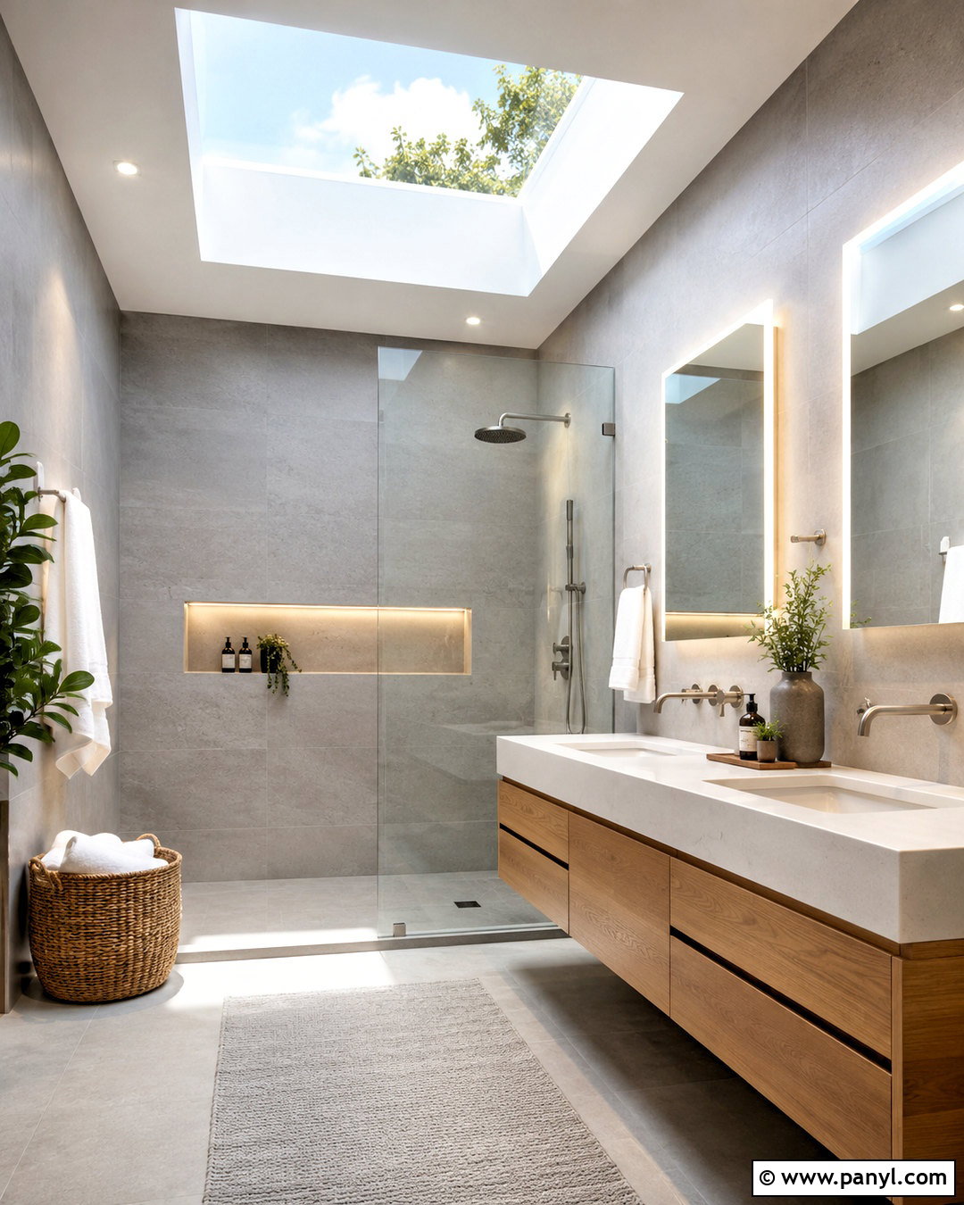 Gray Bathroom With Skylight - 20 modern gray bathroom ideas