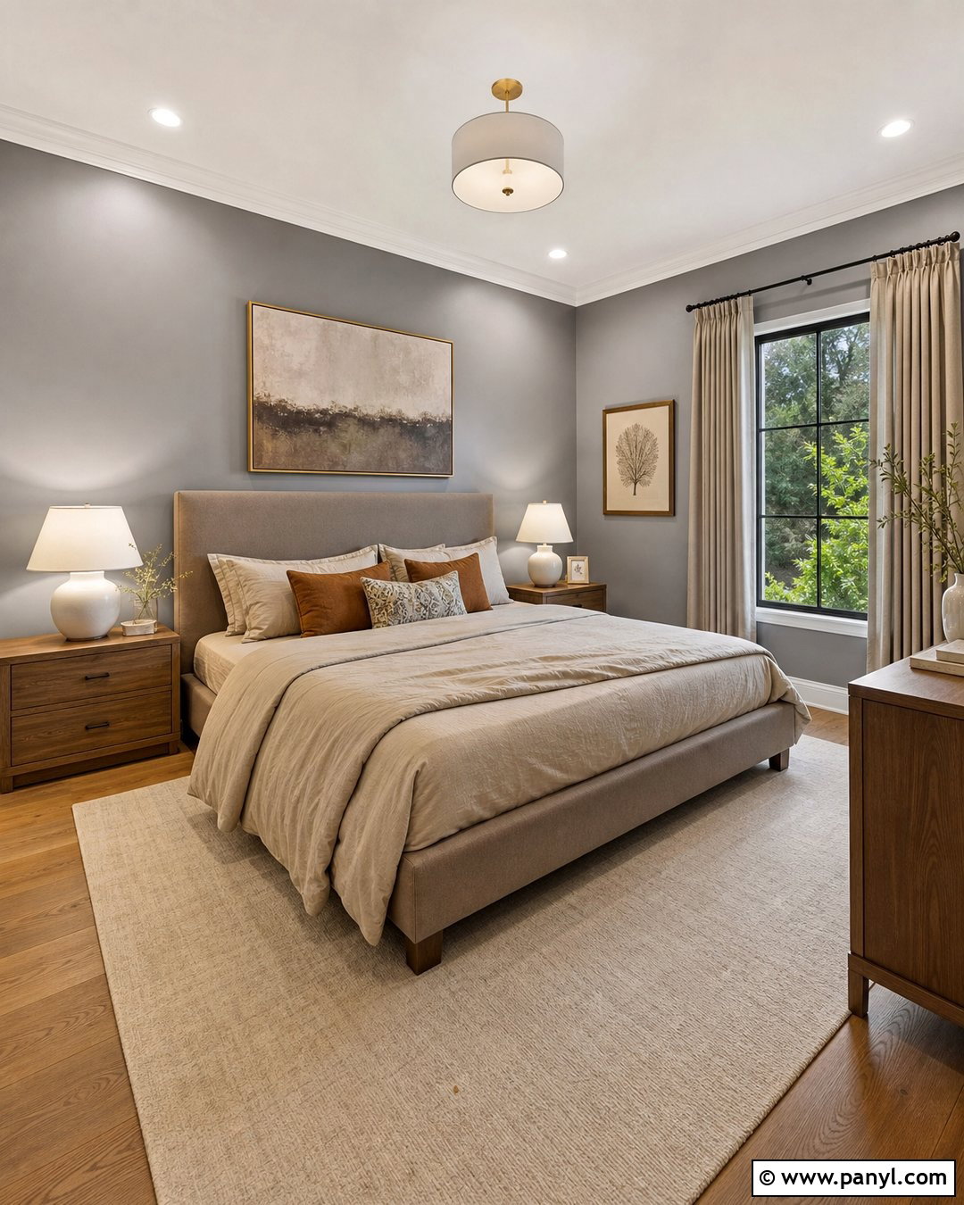 Gray Bedroom Walls With Beige Bedding - 35 Gray Bedroom Walls