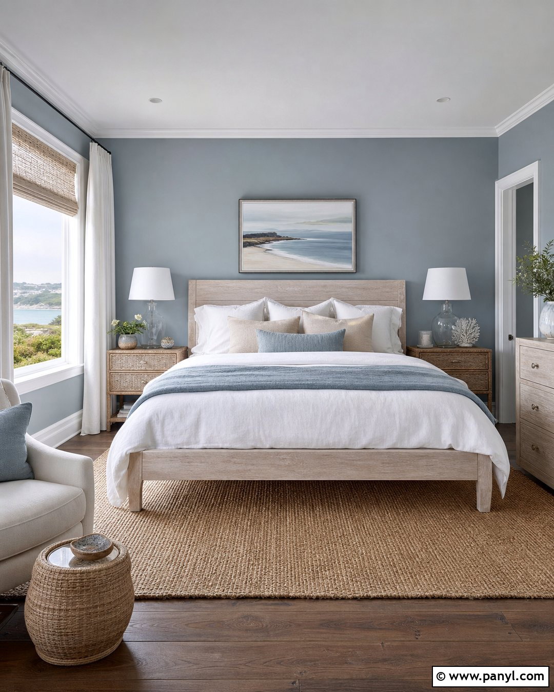 Gray Bedroom Walls With Coastal Decor - 35 Gray Bedroom Walls