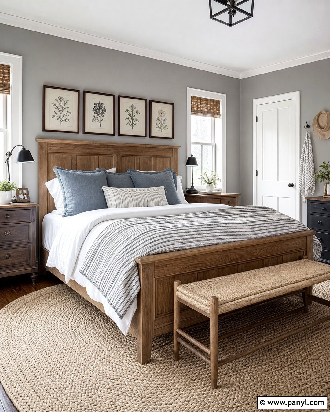 Gray Bedroom Walls With Farmhouse Decor - 35 Gray Bedroom Walls