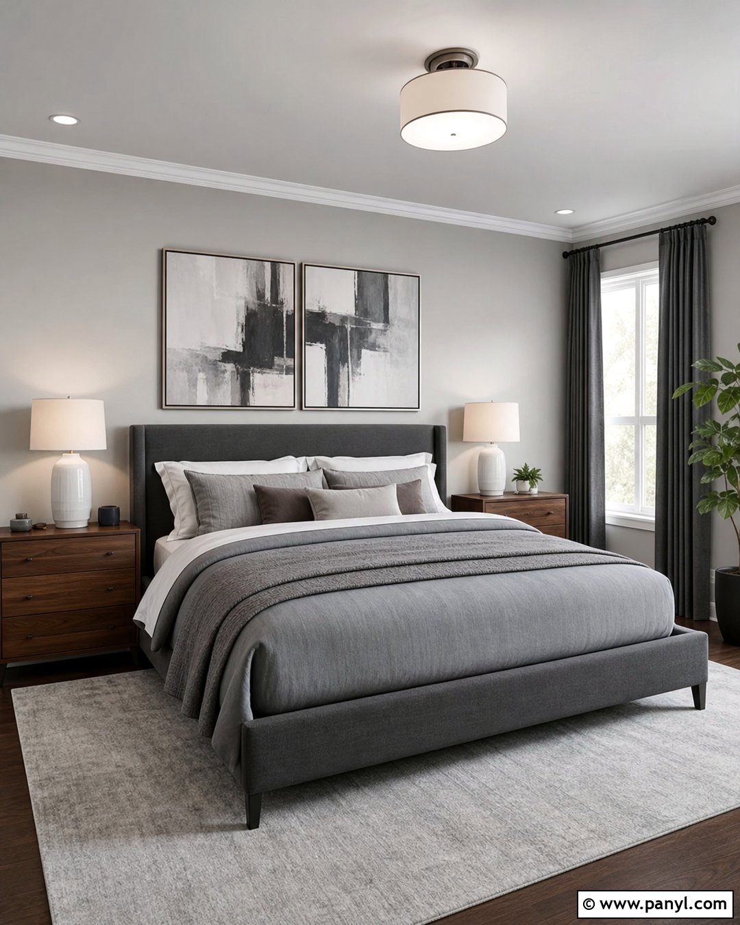 Gray Bedroom Walls With Gray Bedding - 35 Gray Bedroom Walls