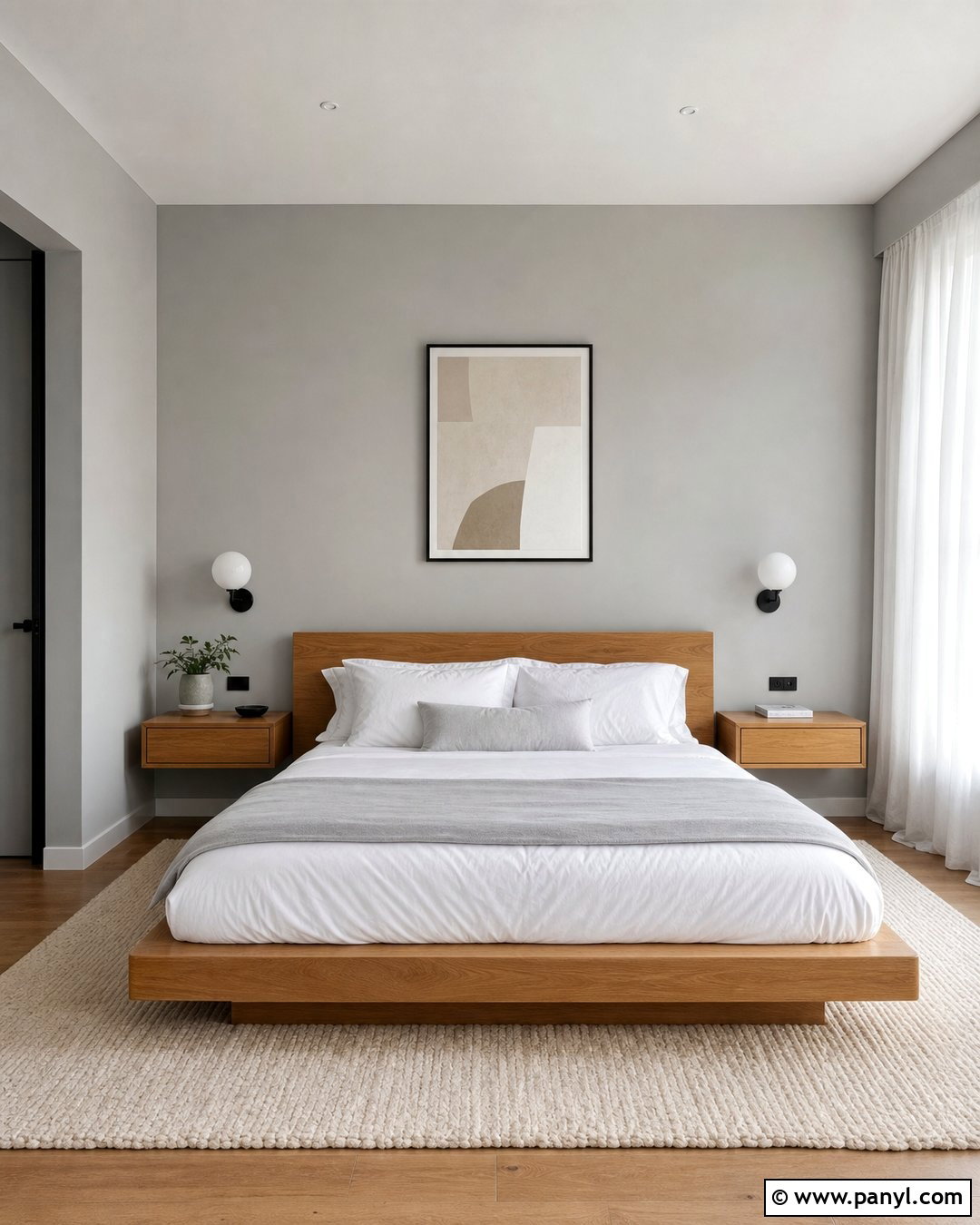 Gray Bedroom Walls With Minimalist Decor - 35 Gray Bedroom Walls