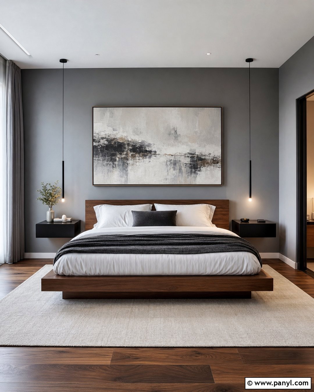 Gray Bedroom Walls With Modern Furniture - 35 Gray Bedroom Walls