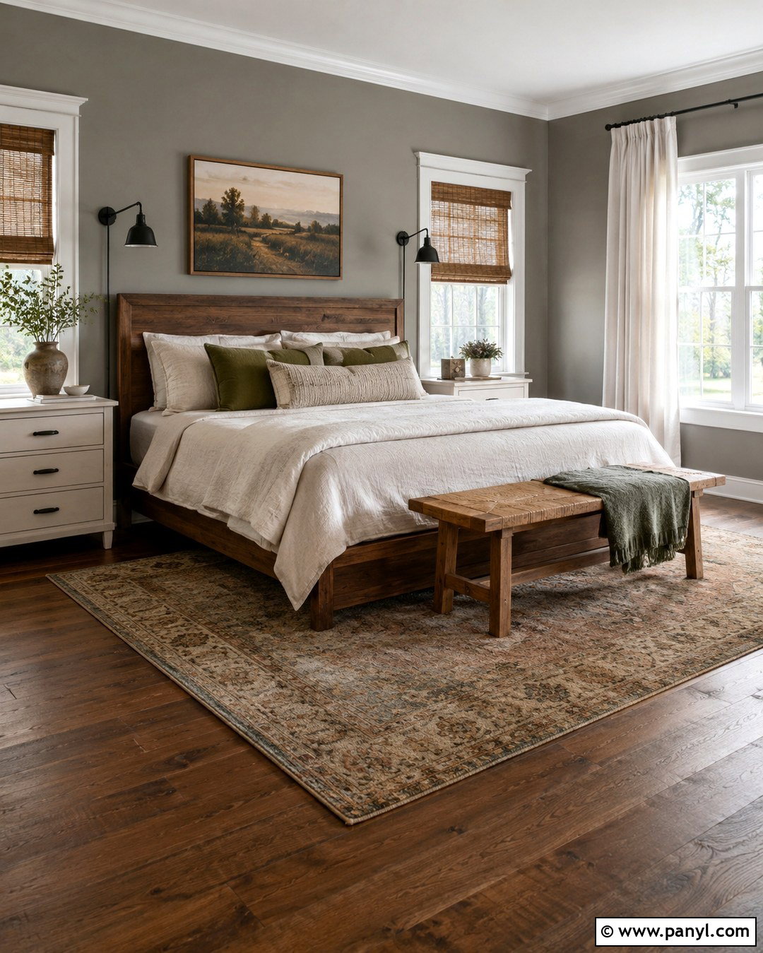 Gray Bedroom Walls With Rustic Brown Floors - 20 Gray Walls Brown Floors