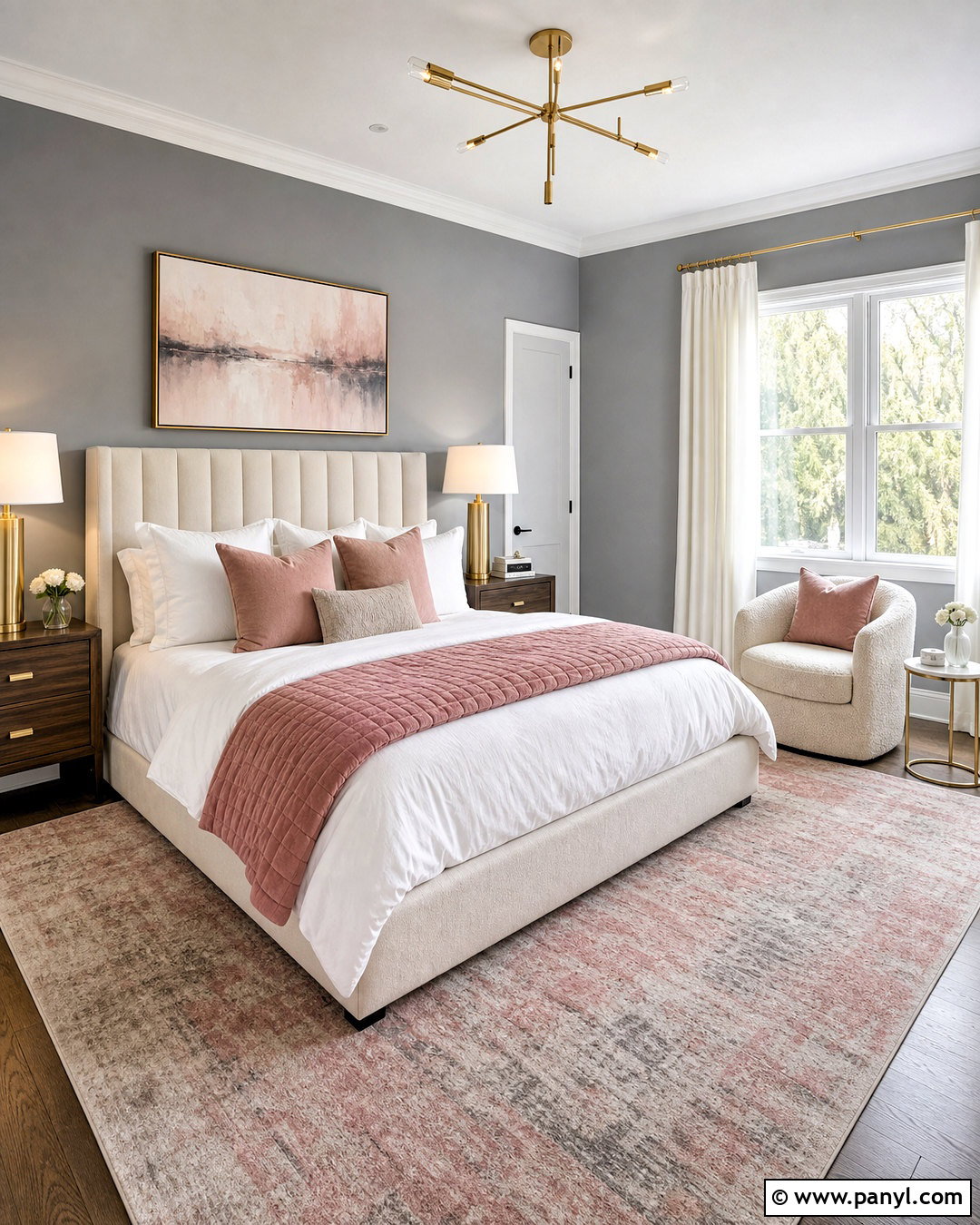 Gray Bedroom With Blush Pink Accents - 20 gray walls bedroom ideas