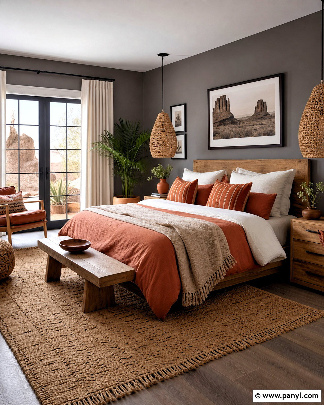 Gray Bedroom With Terracotta Decor - 20 gray walls bedroom ideas