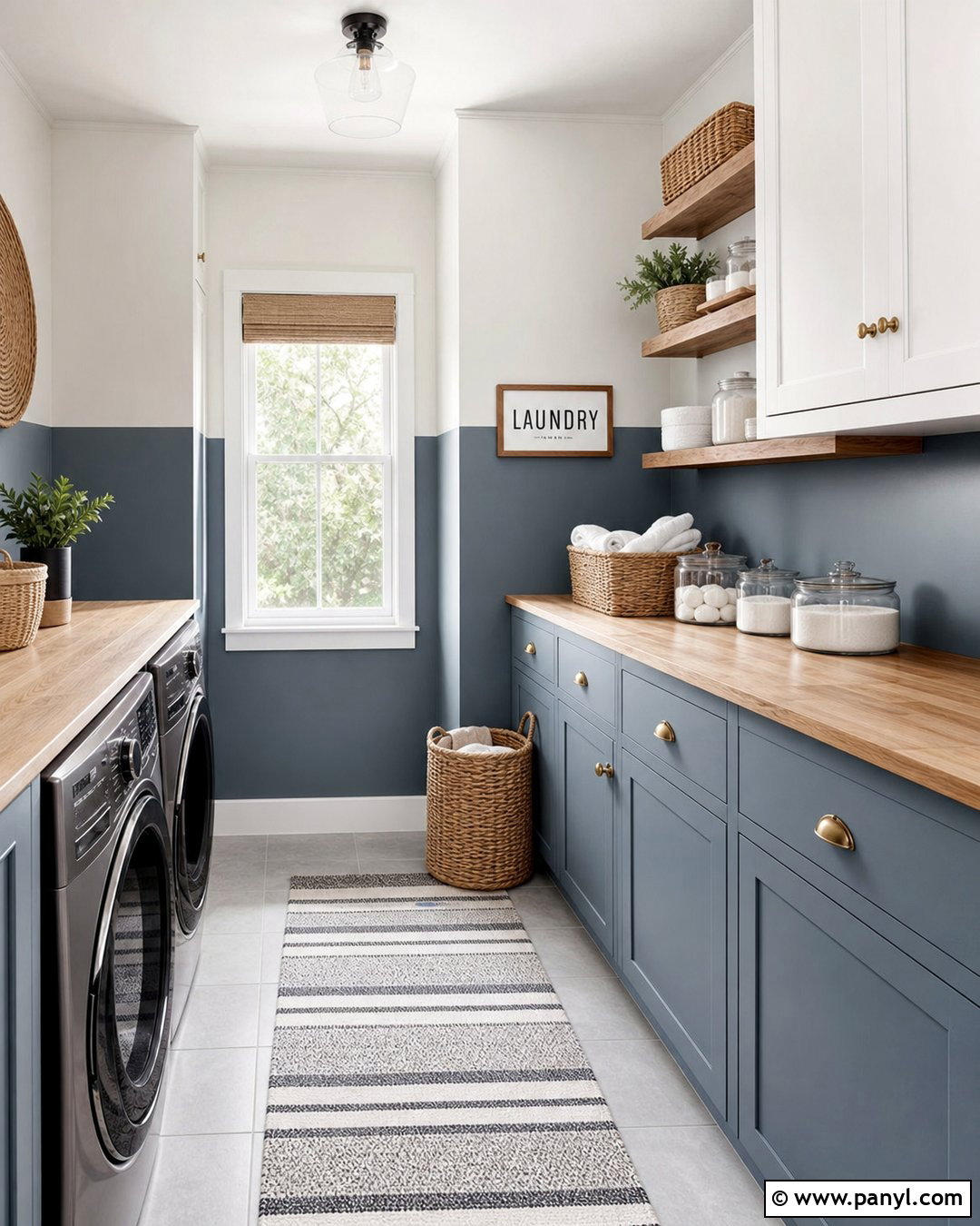 Gray Blue And White Two Tone Walls - 45 two tone walls
