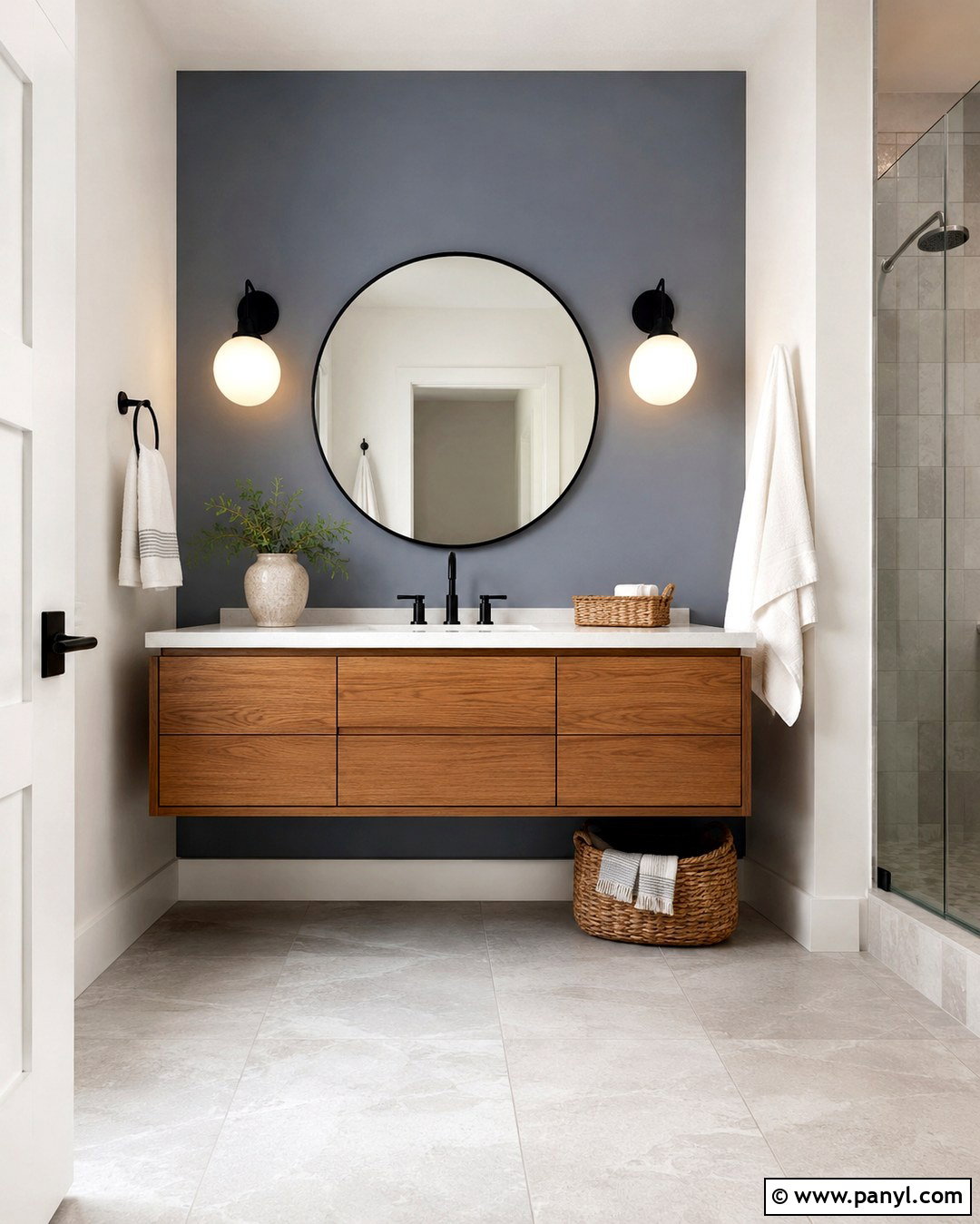 Gray Blue Bathroom Accent Wall - 20 Gray Blue Accent Wall Ideas