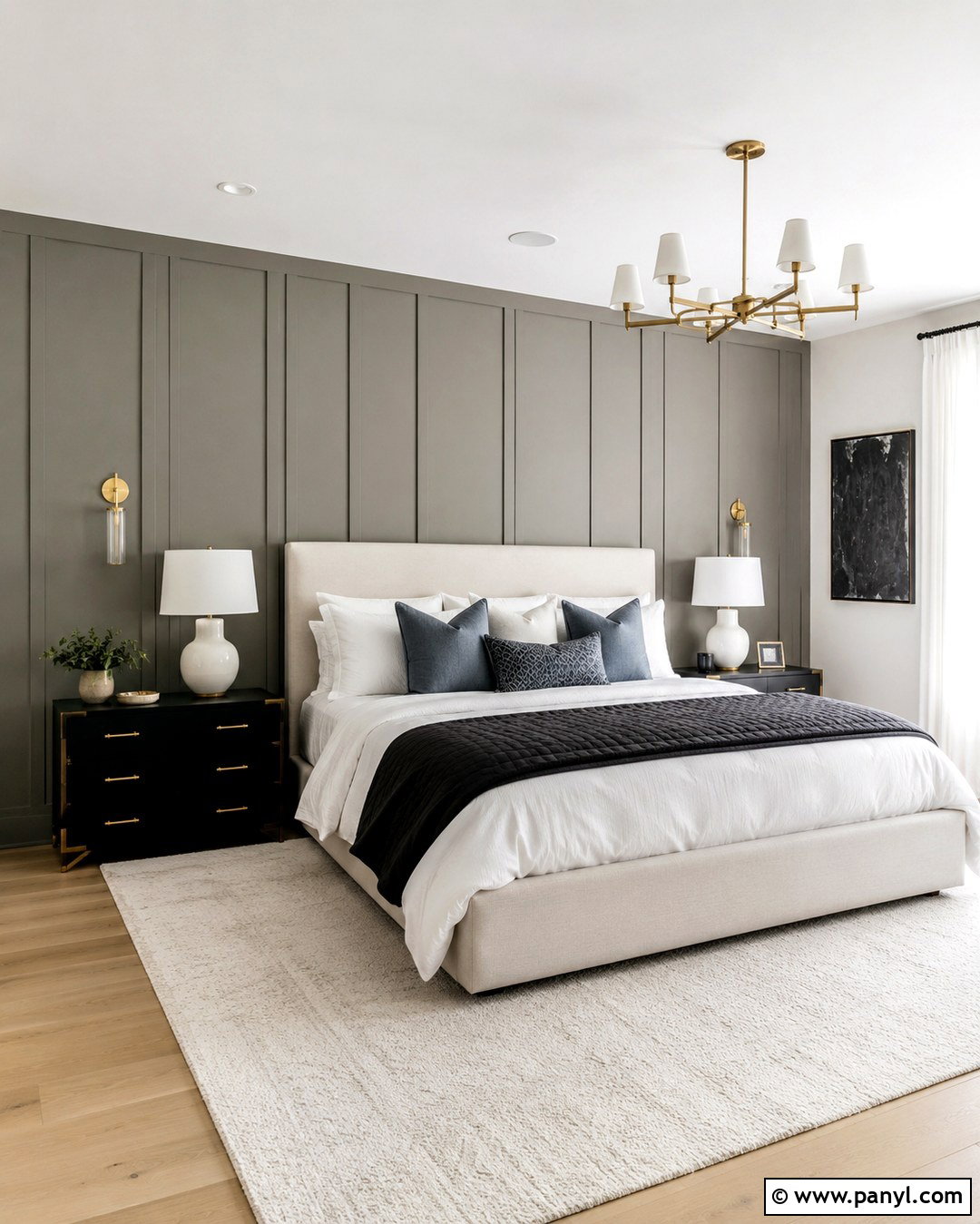 Gray Board And Batten Accent Wall - 20 Black And Gray Accent Wall Ideas