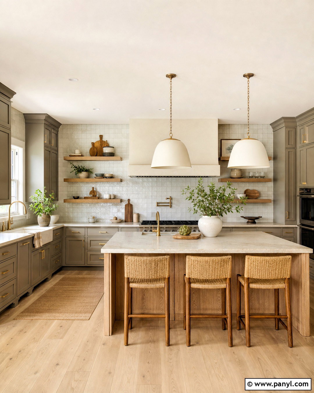 Gray Cabinets With A Wood Island - 20 kitchen ideas grey cabinets