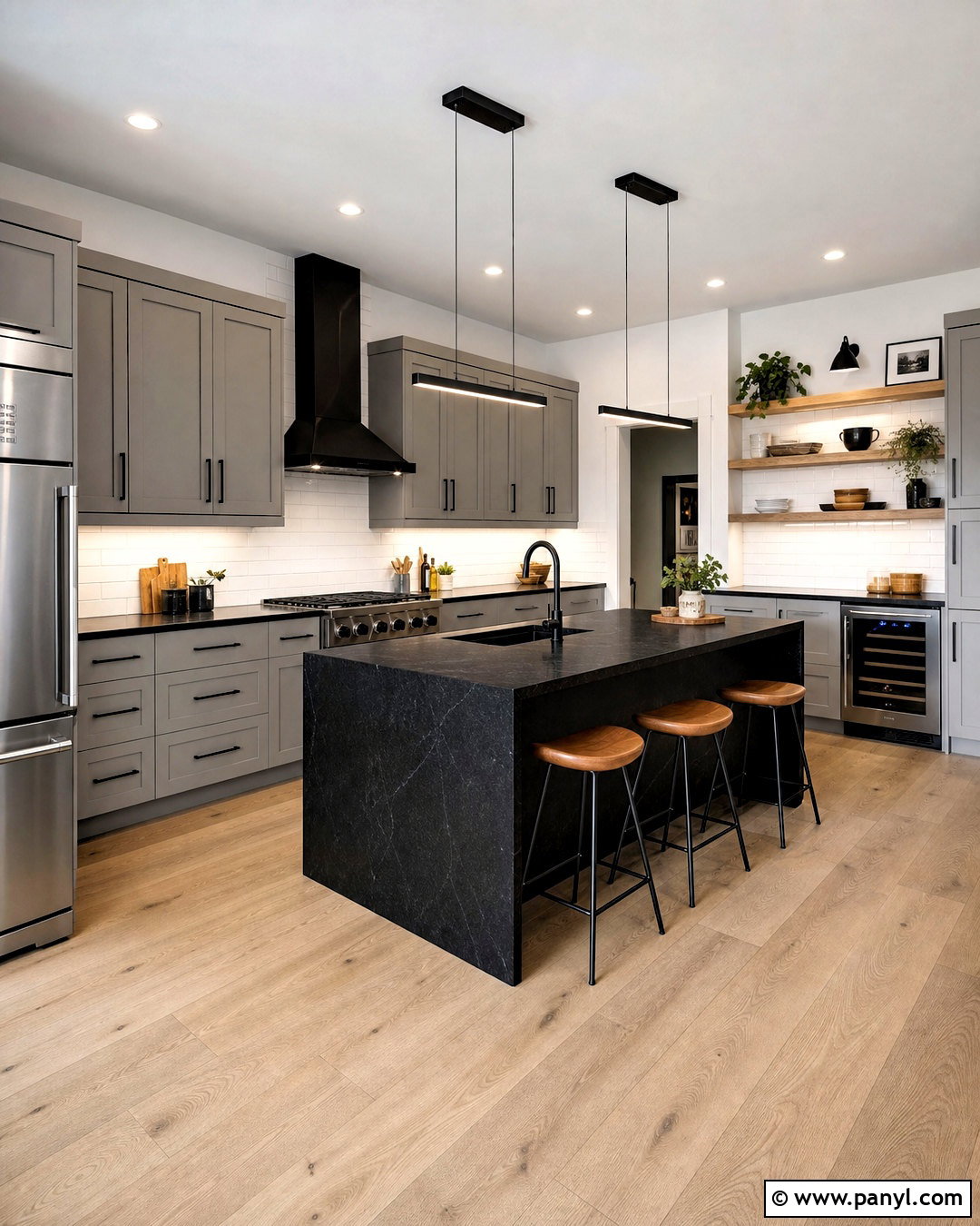 Gray Cabinets With Black Countertops - 20 kitchen ideas grey cabinets
