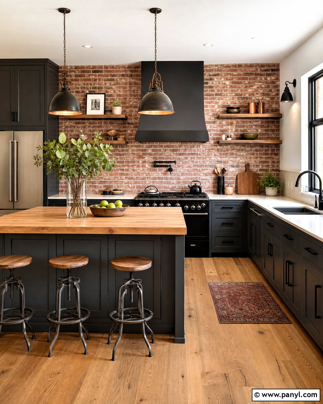 Gray Cabinets With Brick Backsplash - 20 kitchen ideas grey cabinets