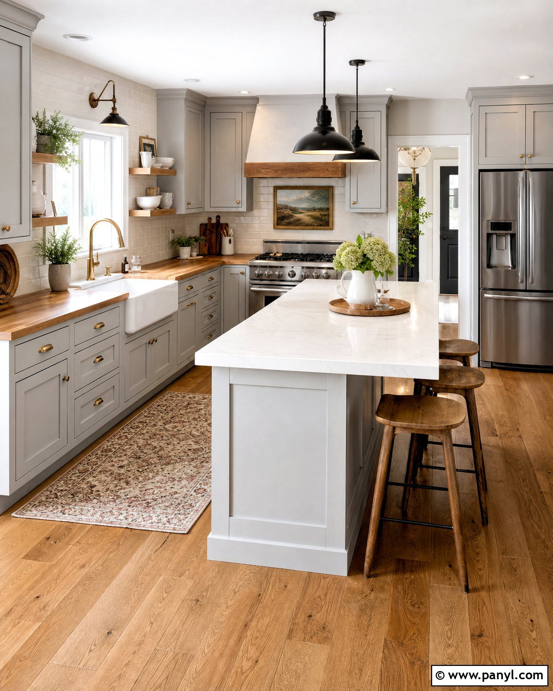 Gray Cabinets With Butcher Block Countertops - 20 kitchen ideas grey cabinets