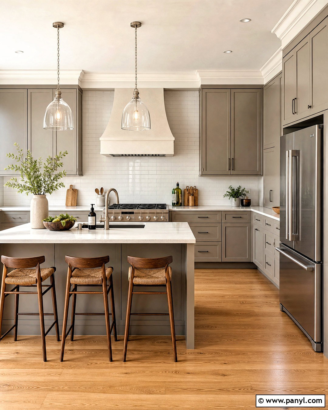 Gray Cabinets With Stainless Steel Appliances - 20 kitchens with gray cabinets