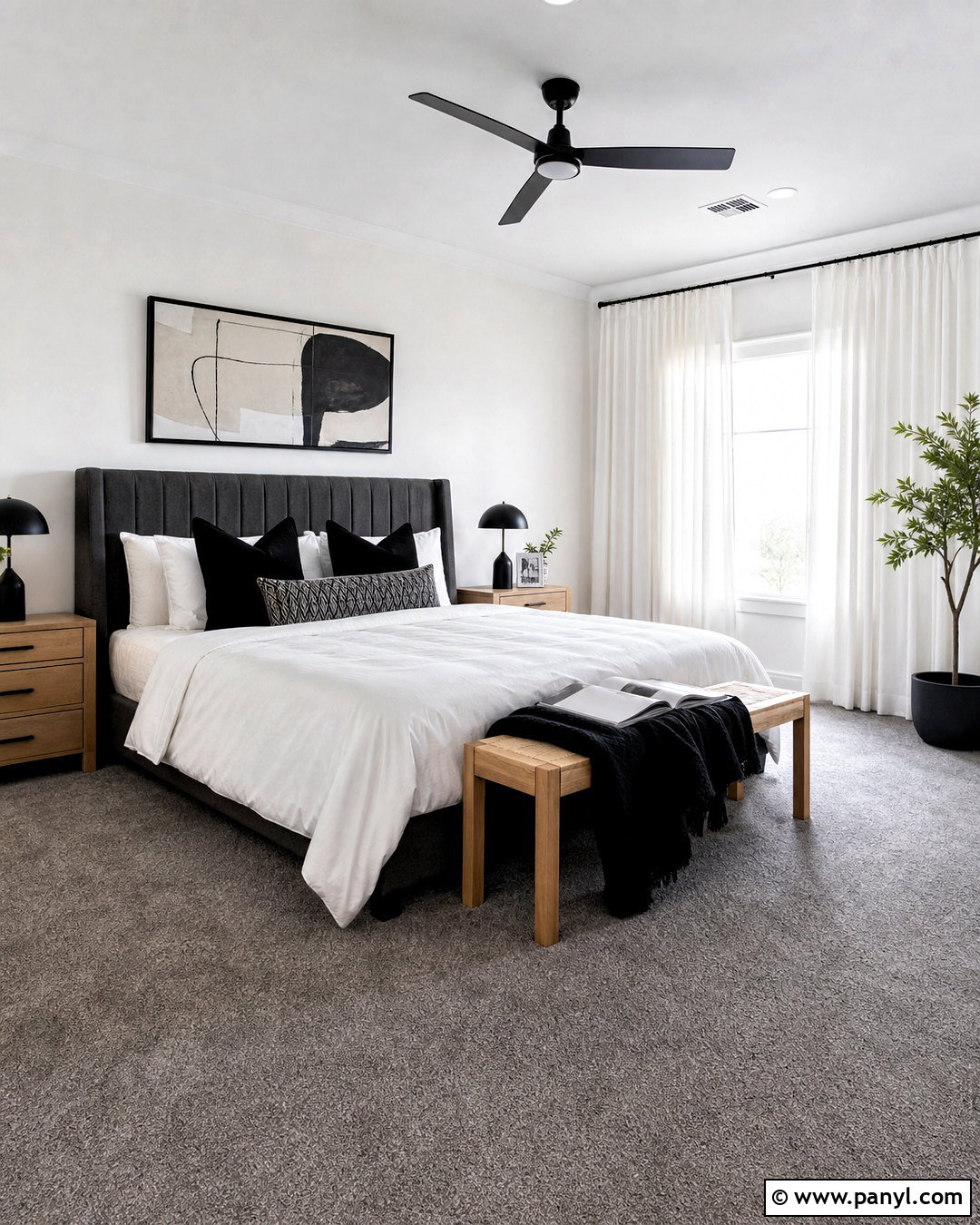 Gray Carpet Bedroom With White Walls - 20 gray carpet bedroom ideas