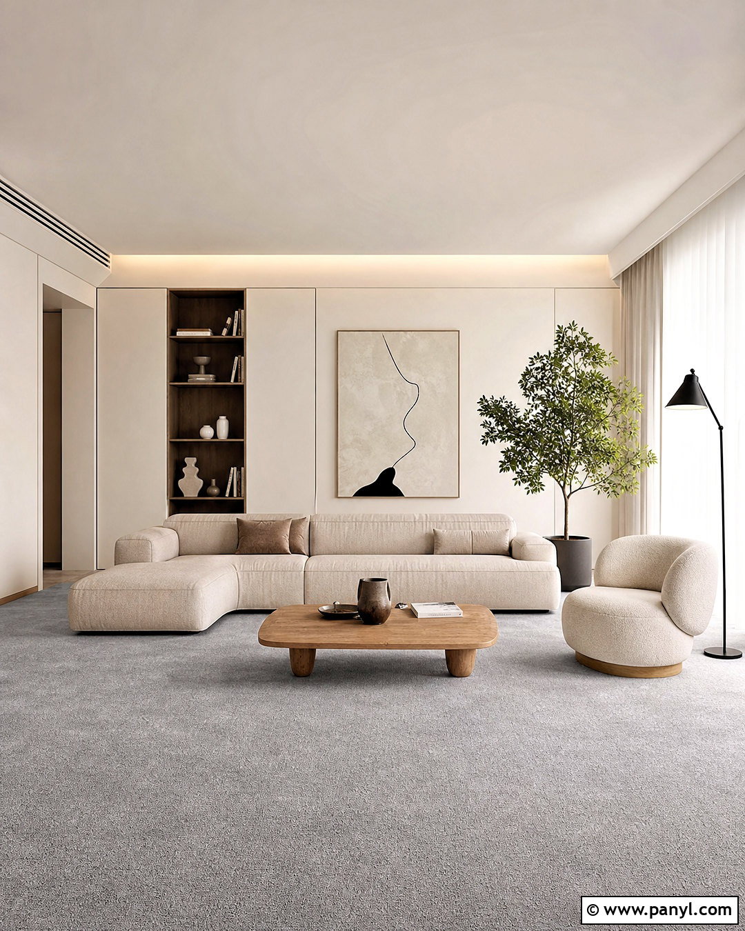 Gray Carpet Minimalist Living Room - 20 gray carpet living room ideas