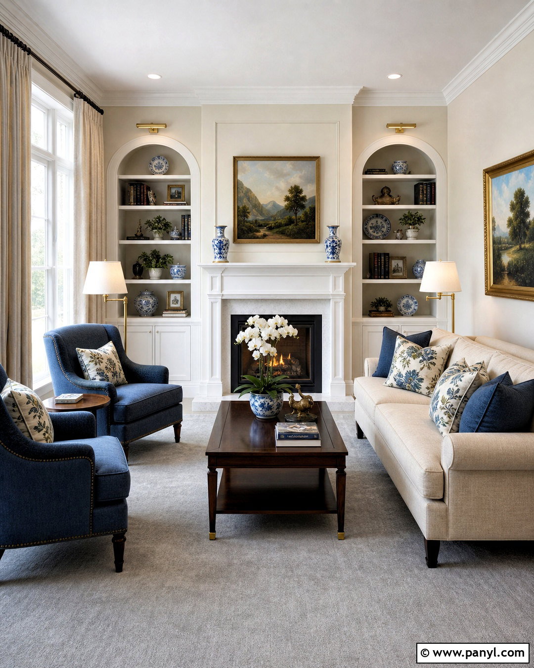 Gray Carpet Traditional Living Room - 20 gray carpet living room ideas