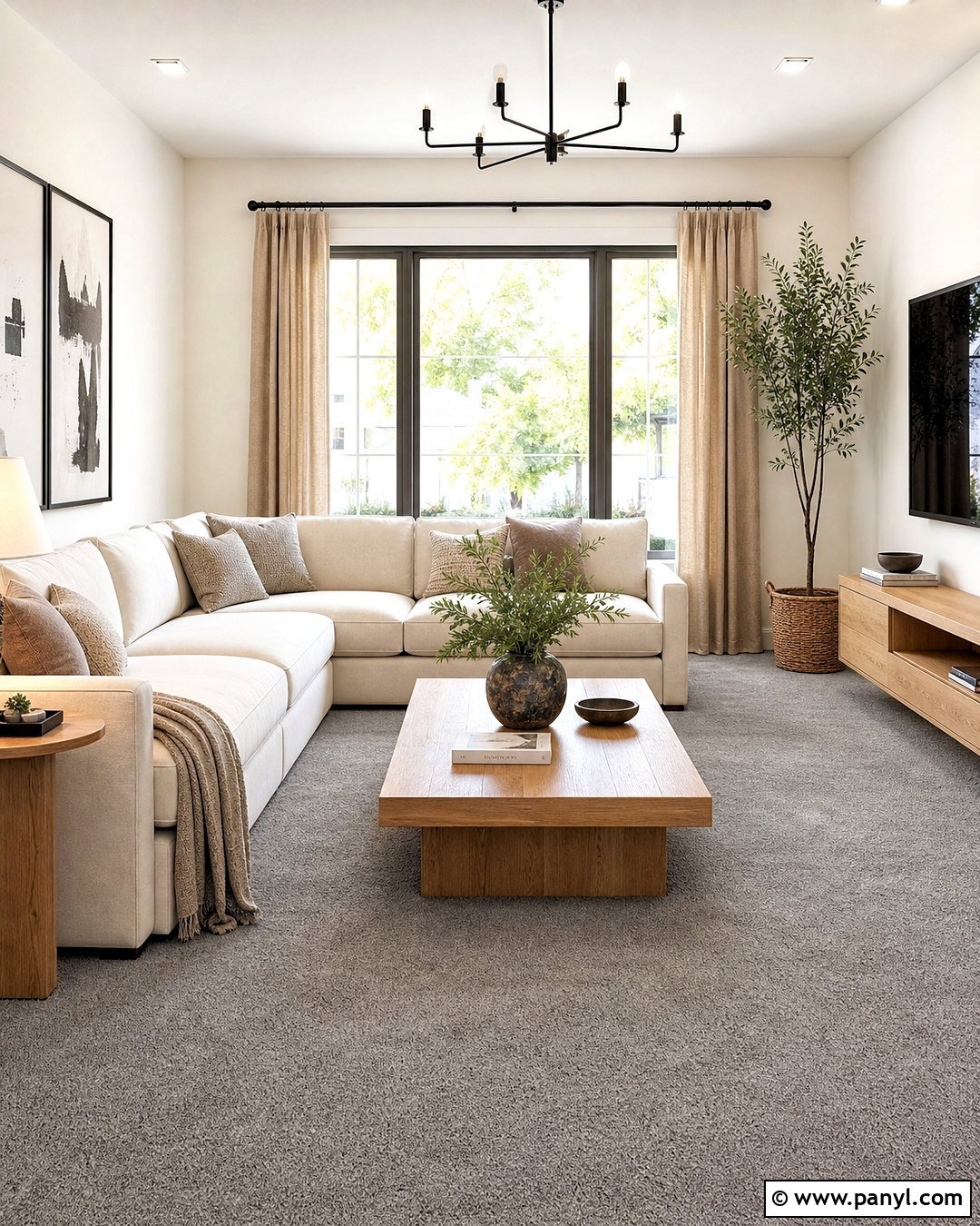 Gray Carpet With Cream Sofa - 20 gray carpet living room ideas