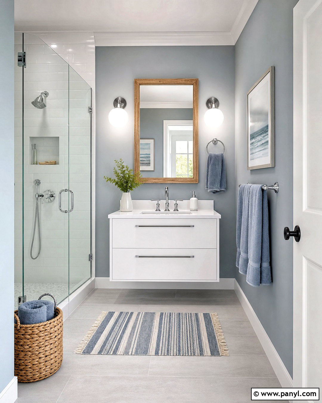 Gray Coastal Bathroom - 20 small gray bathroom ideas