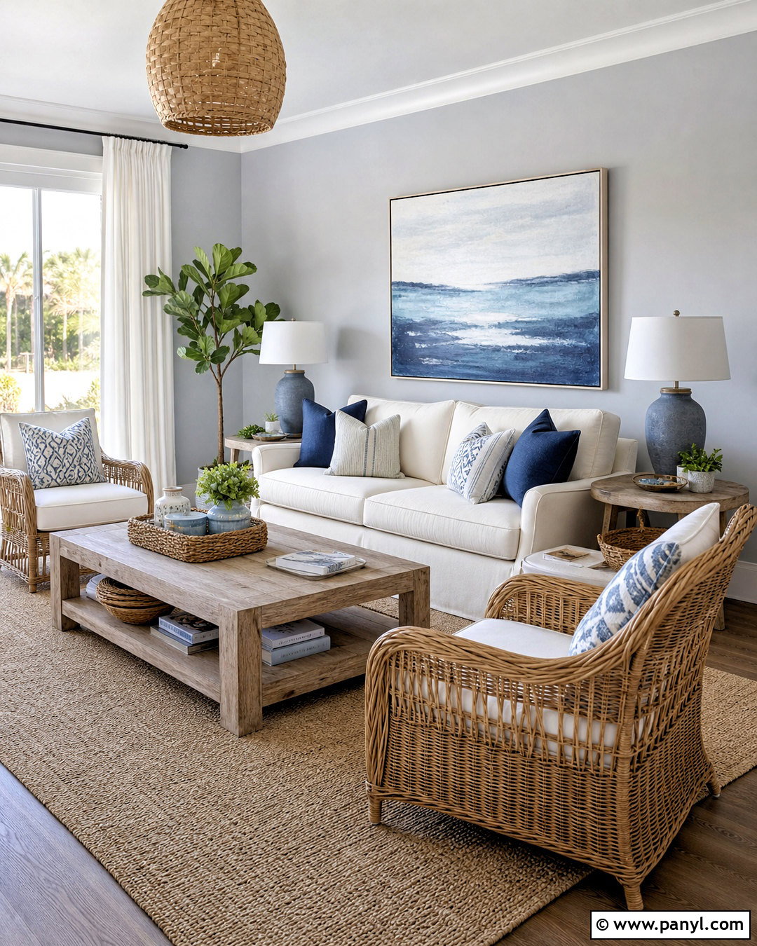 Gray Coastal Living Room - 20 gray room ideas