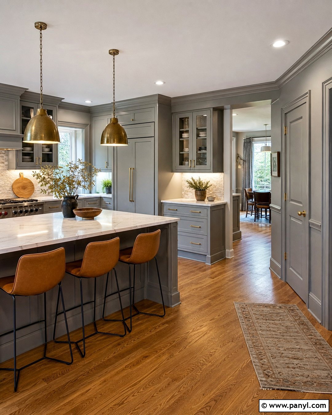 Gray Color-Drenched Kitchen Walls - 30 gray kitchen walls